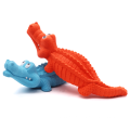Brinquedos para animais de estimação crocodilo de borracha indestrutível, brinquedos para roer